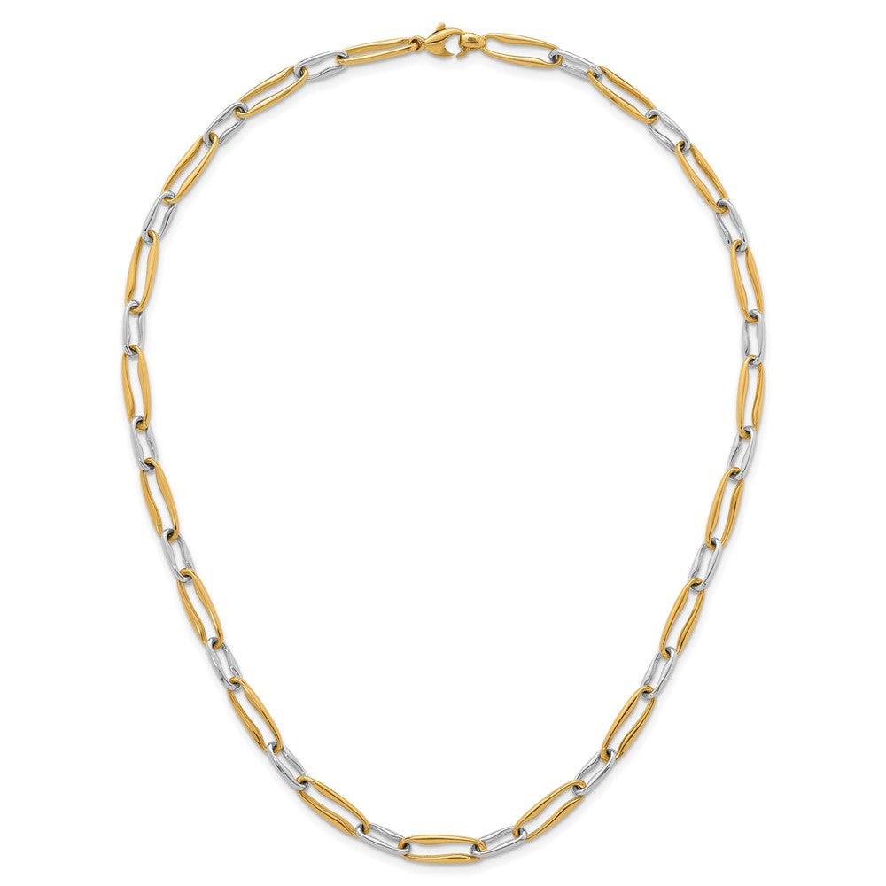 14k Two-tone Polished Link 5.75mm Necklace