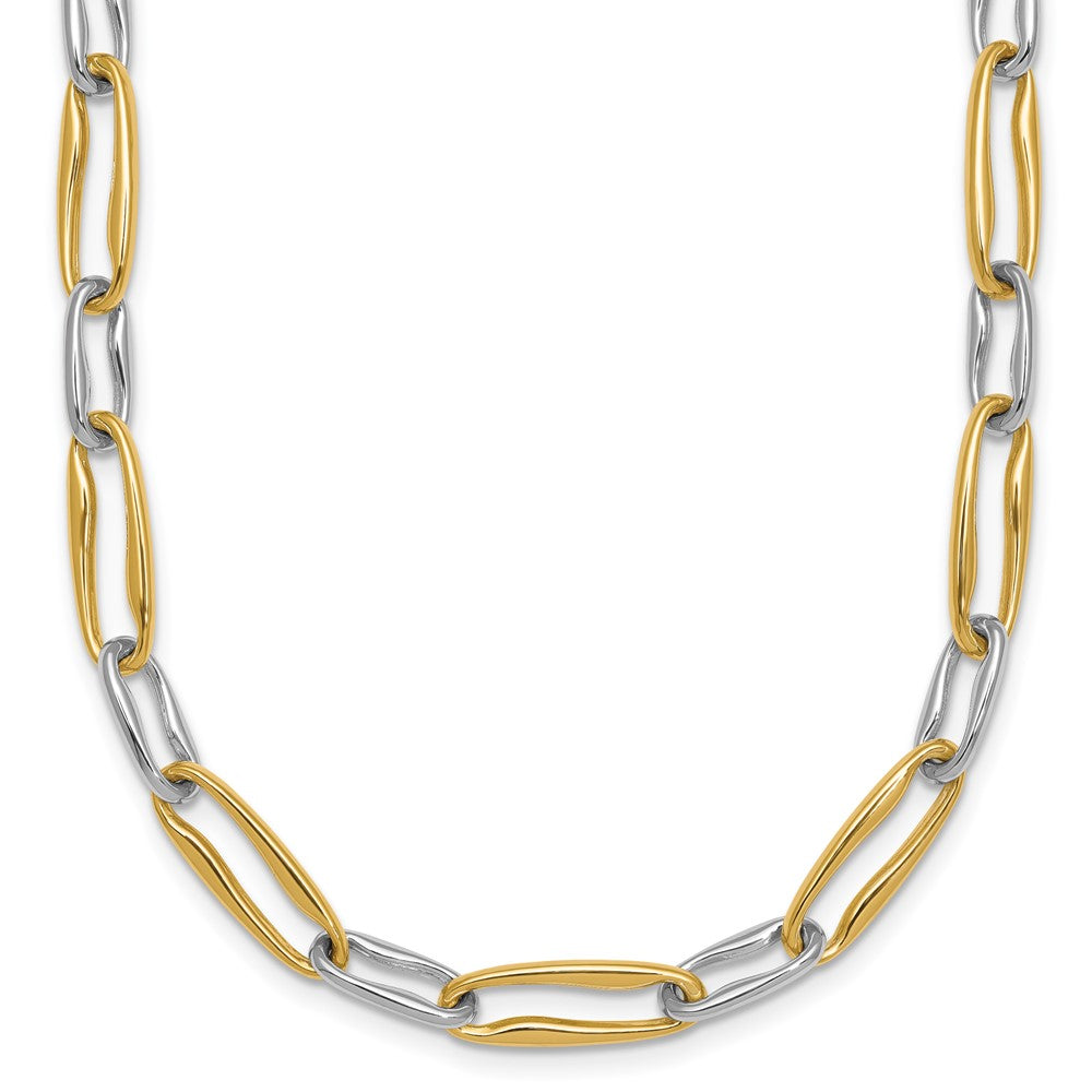 14k Two-tone Polished Link 5.75mm Necklace