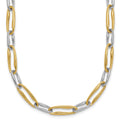 14k Two-tone Polished Link 5.75mm Necklace