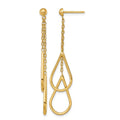 14k Polished Teardrops Dangle Earrings