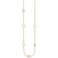 14k Polished Circle Pattern Necklace