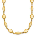14k Polished And Brushed Fancy Link 7.5mm Necklace