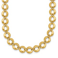 14k Polished Fancy Circle Link 8mm Necklace