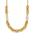 14k Polished Fancy Multi Link Chain Necklace