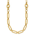 14k Polished Fancy Paperclip Link Bracelet