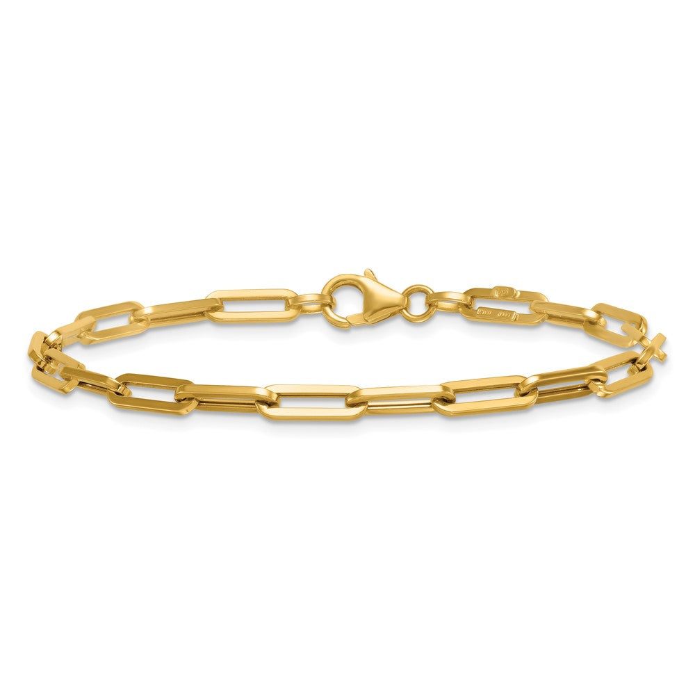 14k Polished Paperclip Link Bracelet