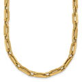 14K Polished and Textured Double Fancy Link Bracelet