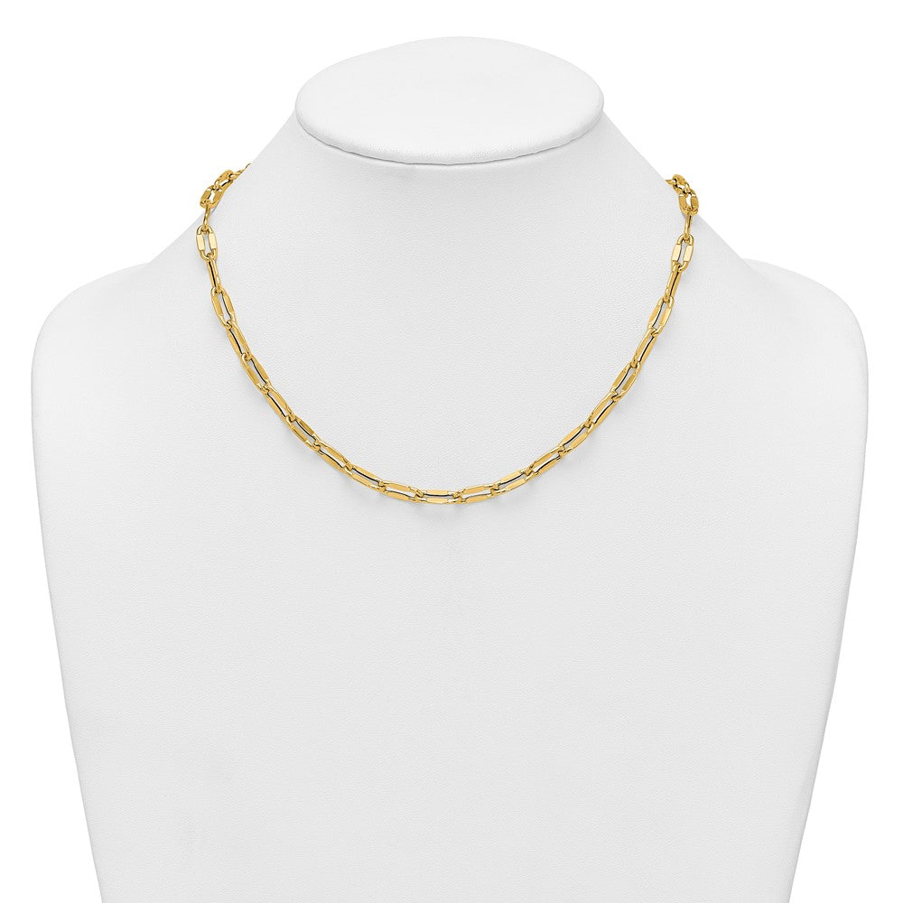 14k Polished Flat Fancy Link Bracelet