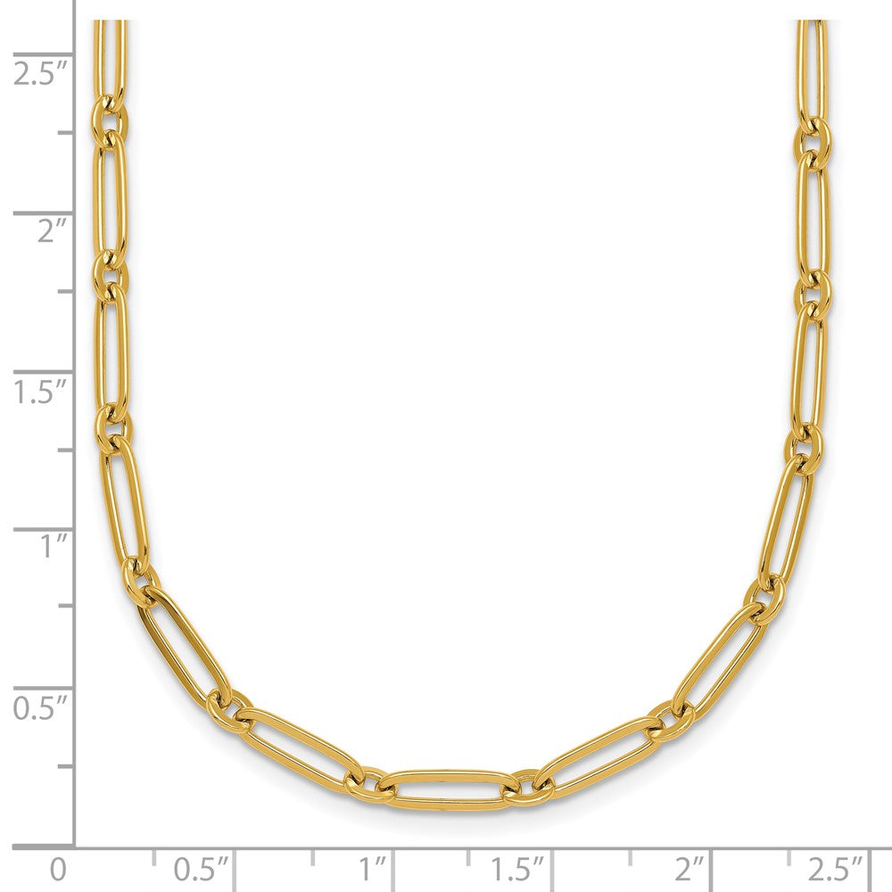 14k Polished Paperclip Link 3.75mm Necklace