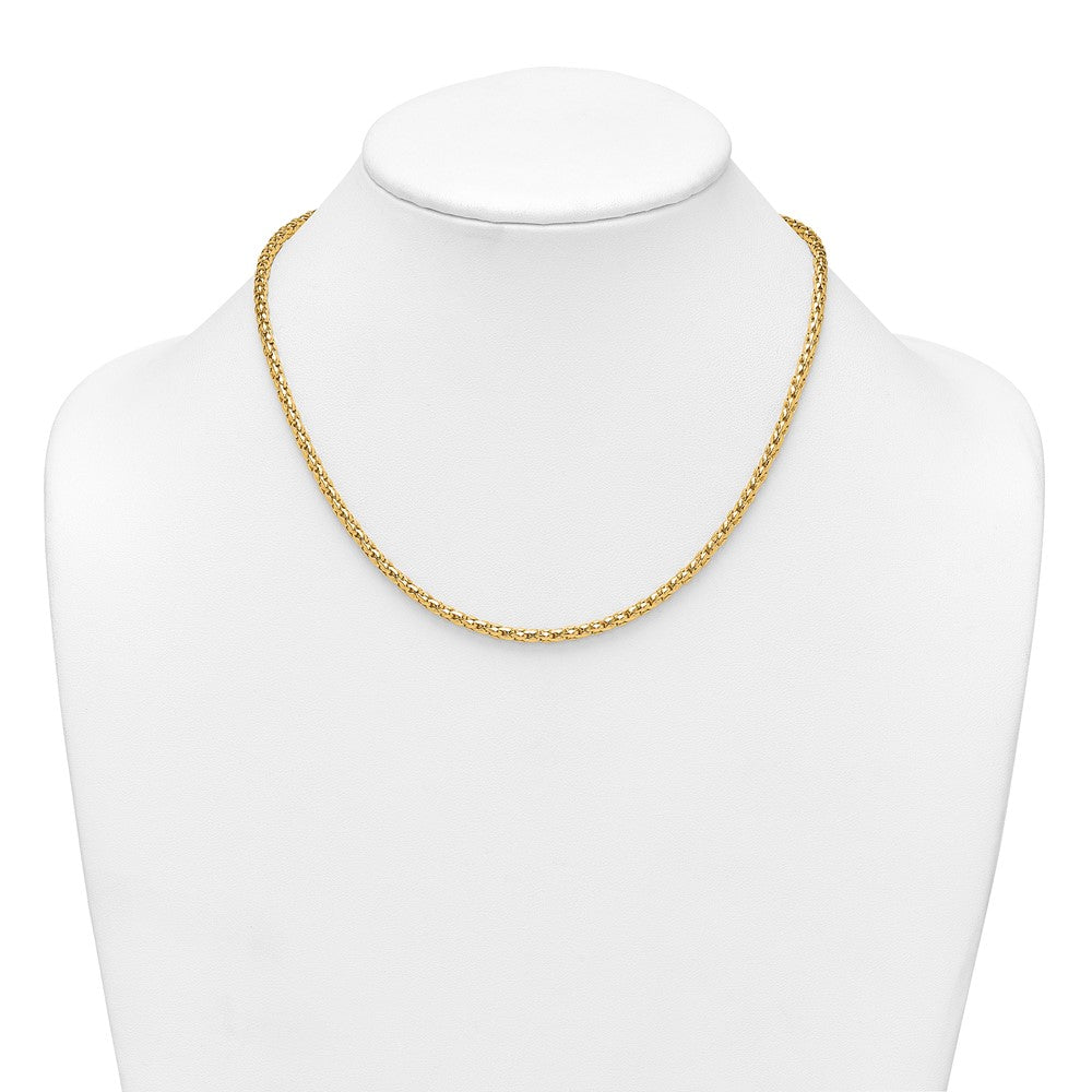 14k Polished Fancy 3.5mm Necklace