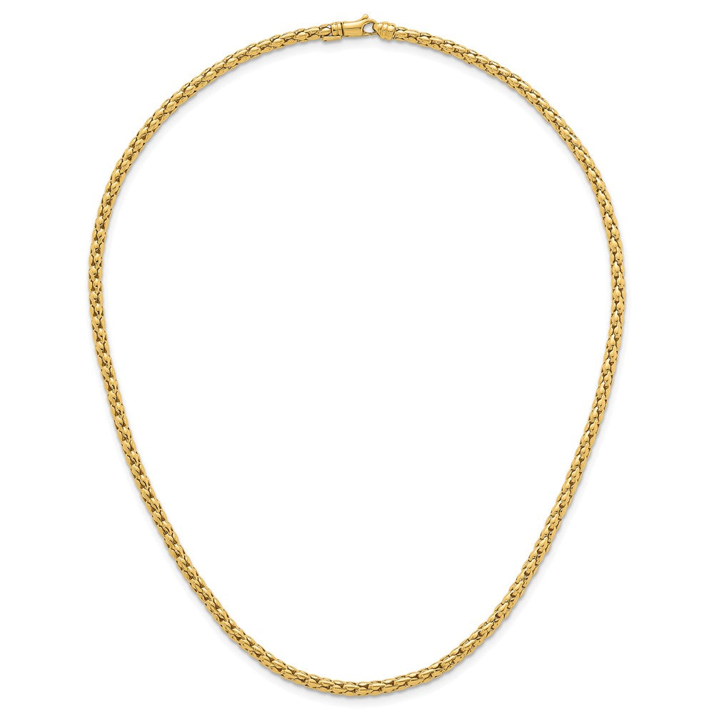 14k Polished Fancy 3.5mm Necklace