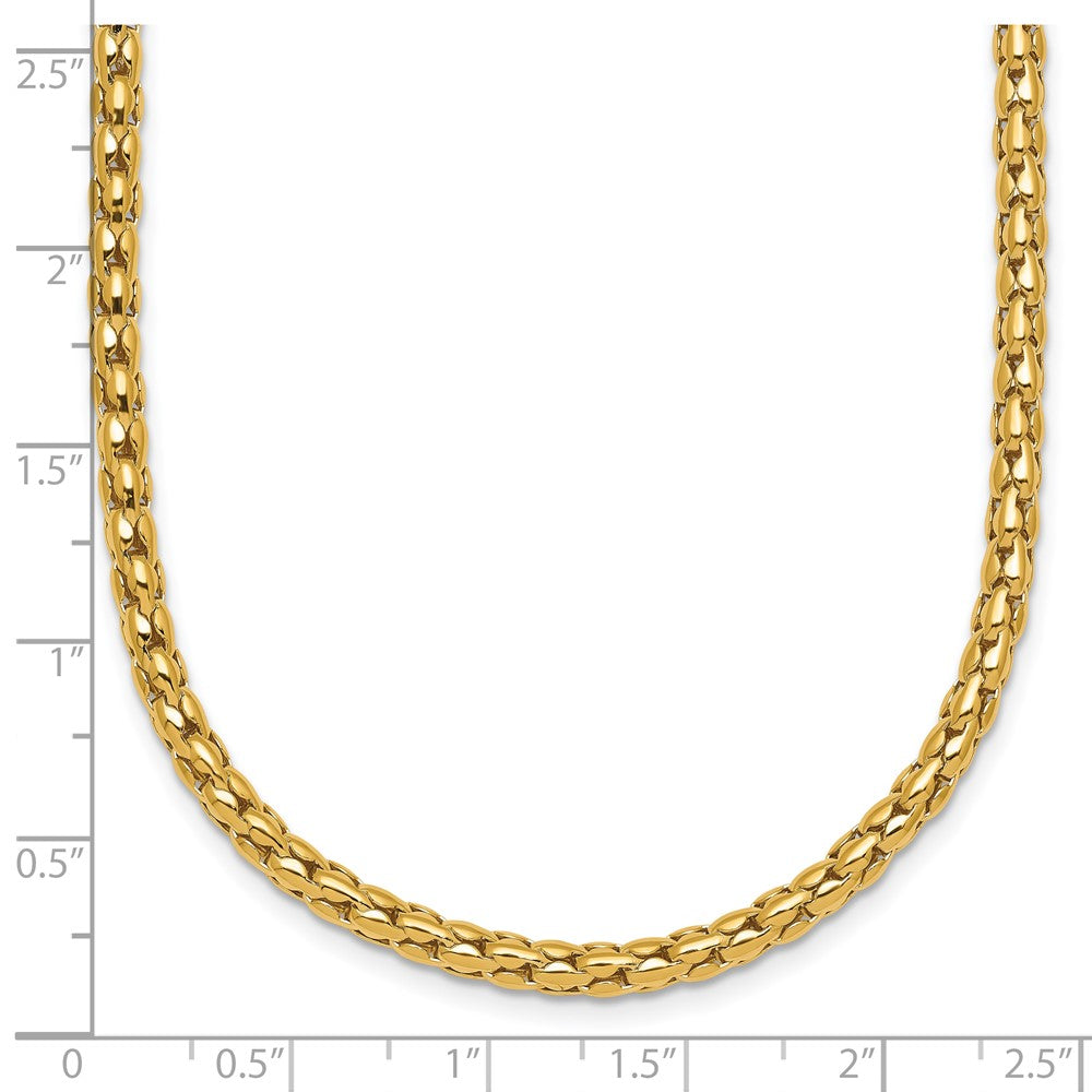 14k Polished Fancy 3.5mm Necklace
