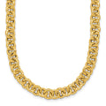 14k Polished and Textured Fancy Link Bracelet