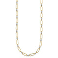 14k Two-tone Polished Oval Beaded 18in Necklace