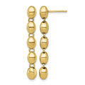 14k Polished Round Fancy Link 5.25mm Post Dangle Earrings