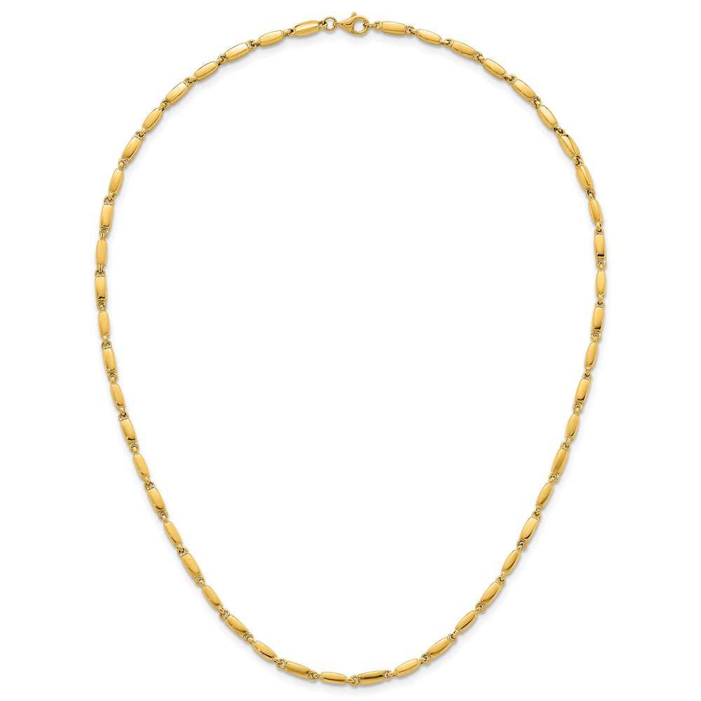 14k Polished Fancy Link 3mm Necklace