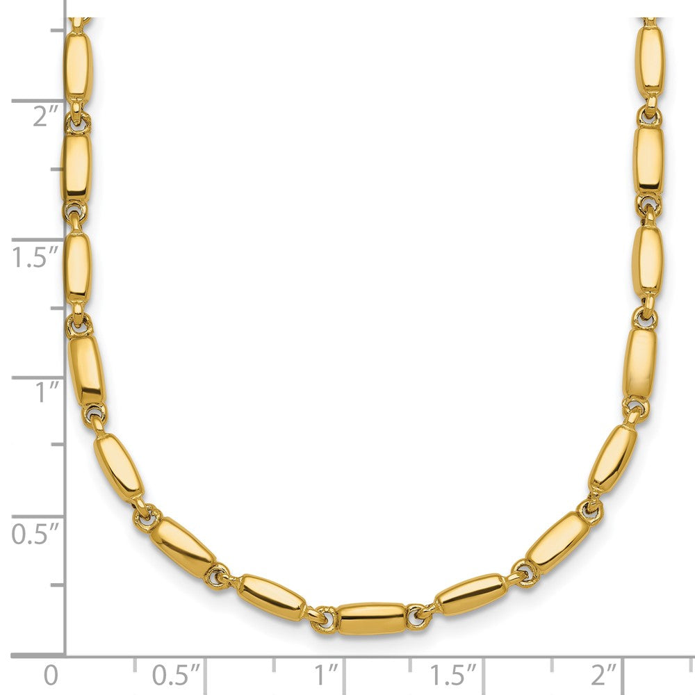 14k Polished Fancy Link 3mm Necklace