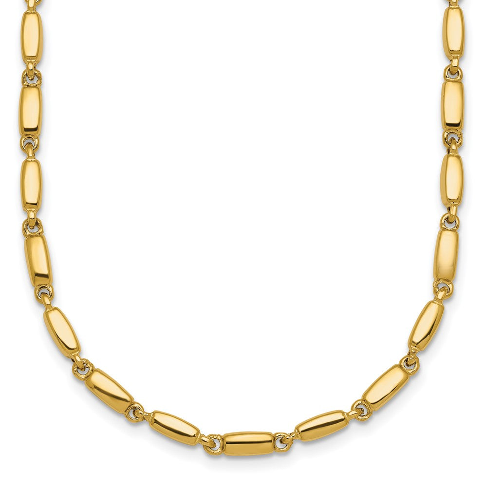 14k Polished Fancy Link 3mm Necklace