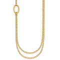 14k Polished Oval Double Strand Cable Chain 18in Necklace