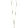 14k Polished 5mm CZ Solitaire 18in Necklace