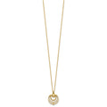 14k Polished and Textured 17 in Necklace