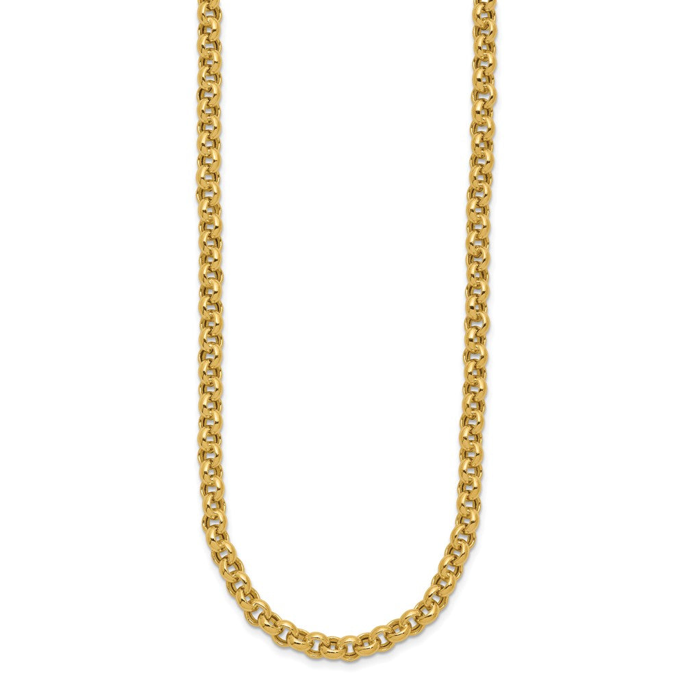 14k 5mm Polished Fancy Rolo Link Bracelet