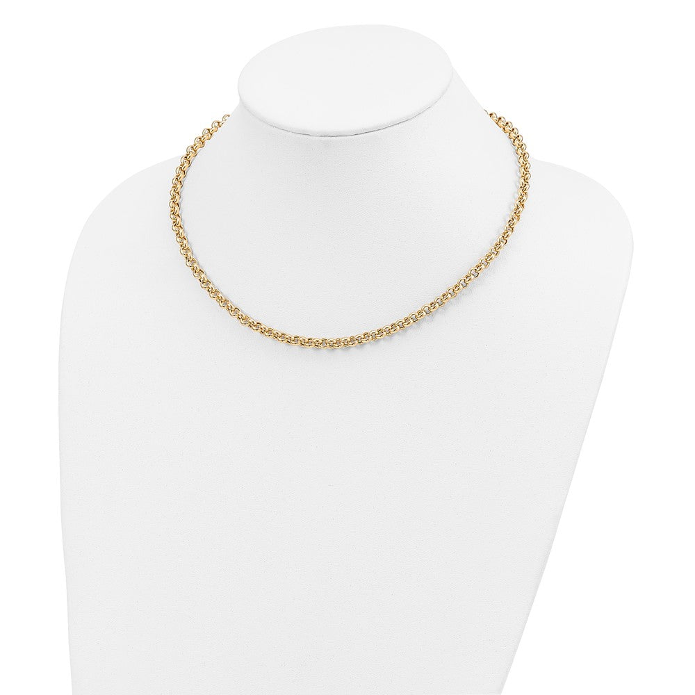 14k 5mm Polished Fancy Rolo Link Bracelet
