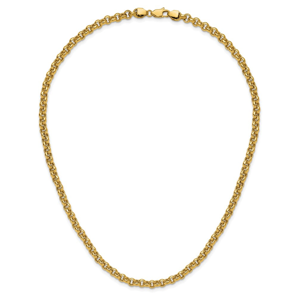 14k 5mm Polished Fancy Rolo Link Bracelet