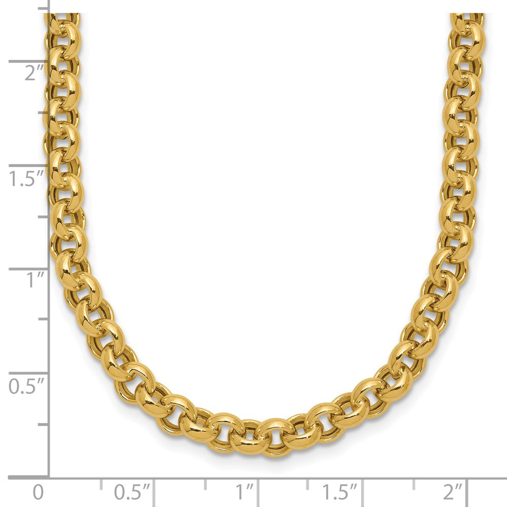 14k 5mm Polished Fancy Rolo Link Bracelet