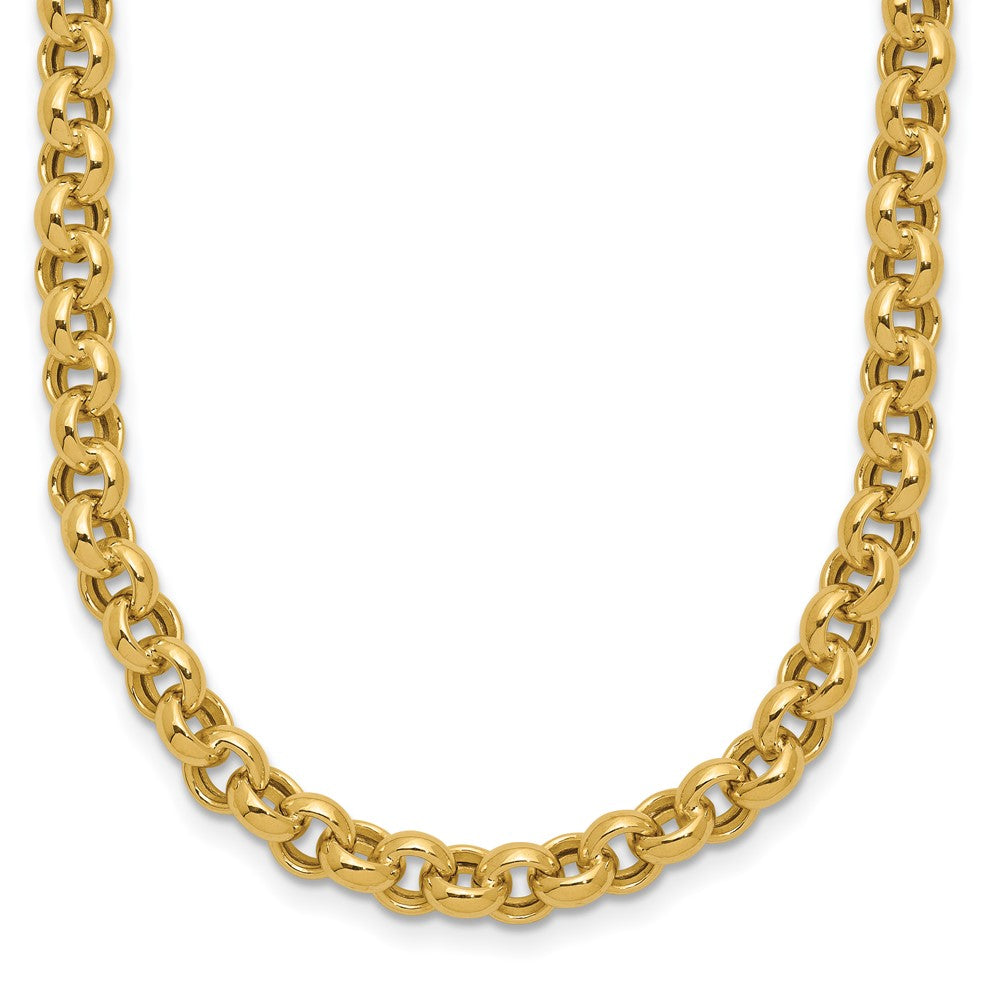 14k 5mm Polished Fancy Rolo Link Bracelet