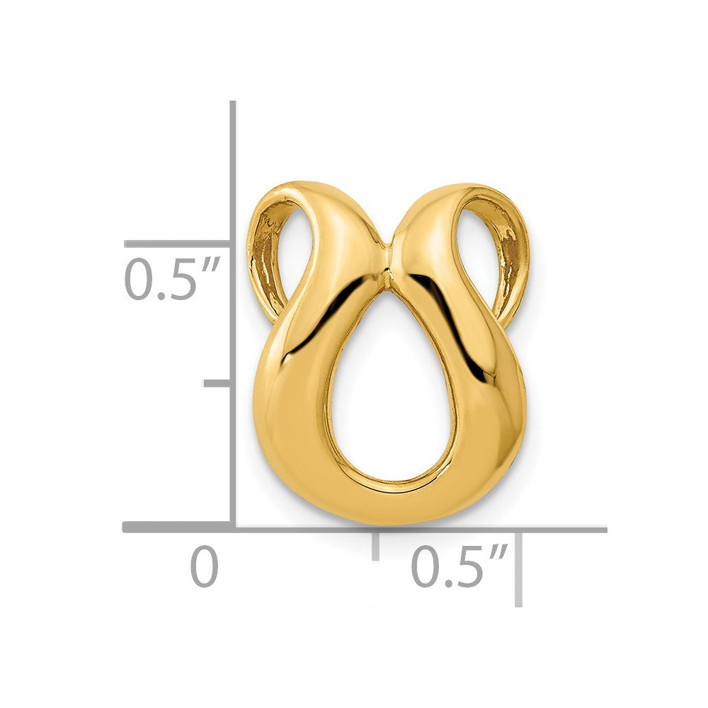 14k Fits up to 2mm Regular/4mm Fancy Fancy Omega Slide