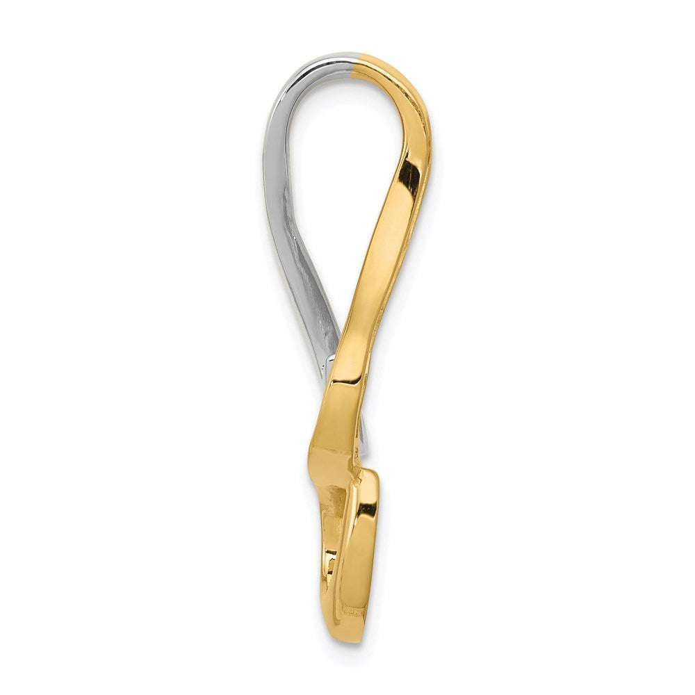 14k Two-Tone Fancy Omega Slide