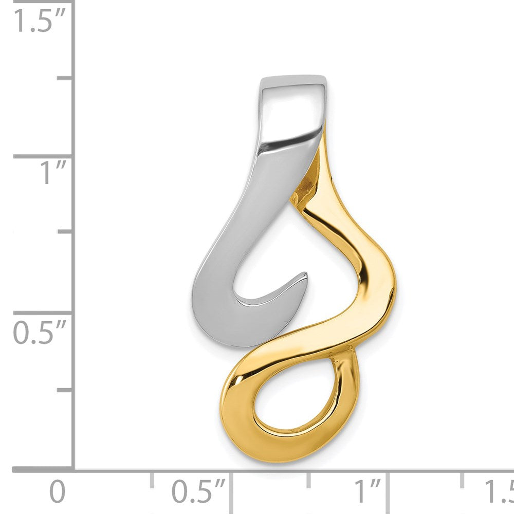 14k Two-Tone Fancy Omega Slide