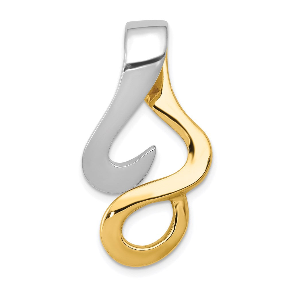 14k Two-Tone Fancy Omega Slide