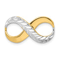 14K w/Rhodium D/C Infinity Fits 4mm Fancy Omega Slide