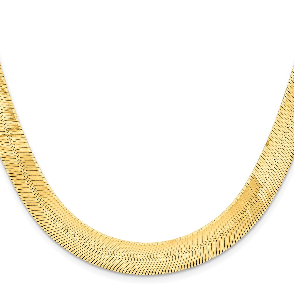 14k 10mm Silky Herringbone Chain