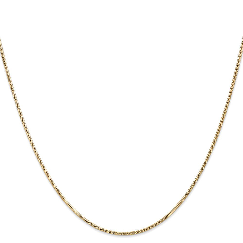 14k 1.6mm Round Snake Chain