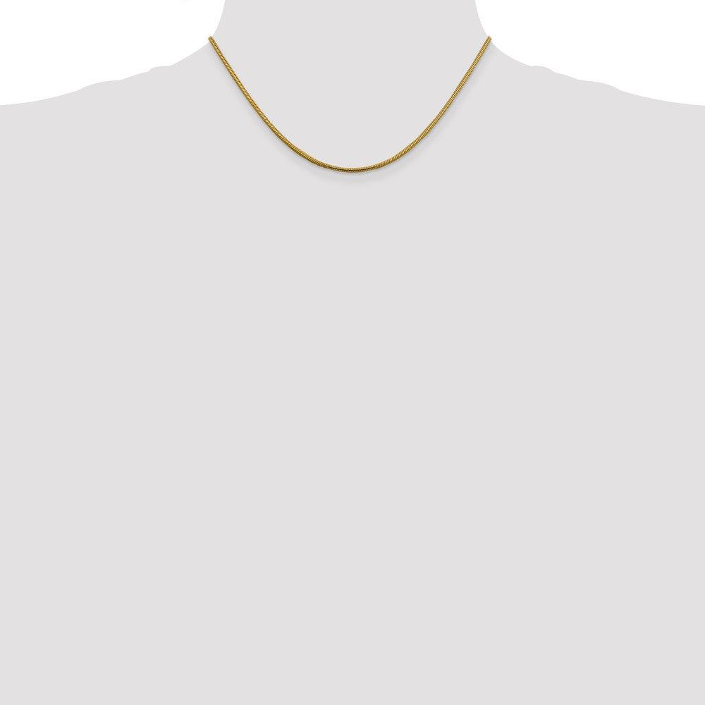 14k 1.85mm Round Snake Chain