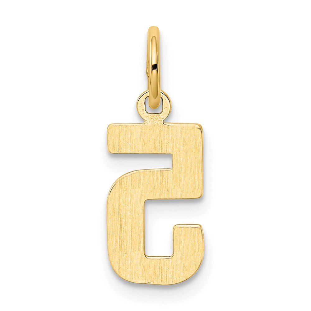 14k Small Polished Number 5 Charm