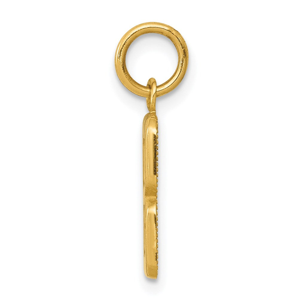 14k Small Polished Number 8 Charm