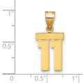 14k Small Polished Number 11 Charm