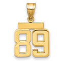 10k Small Polished Number 89 Charm