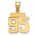 10k Small Polished Number 95 Charm