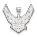 Sterling Silver Rhod-pltd LogoArt U.S. Air Force XL Pendant