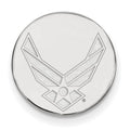 Sterling Silver Rhod-pltd LogoArt U.S. Air Force Lapel Pin