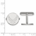 Sterling Silver Rhod-pltd LogoArt U.S. Air Force Cuff Links
