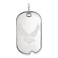 Sterling Silver Rhod-pltd LogoArt U.S. Air Force Small Dog Tag
