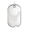 Sterling Silver Rhod-pltd LogoArt U.S. Air Force Large Dog Tag