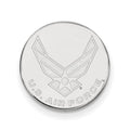 Sterling Silver Rhod-pltd LogoArt U.S. Air Force Lapel Pin