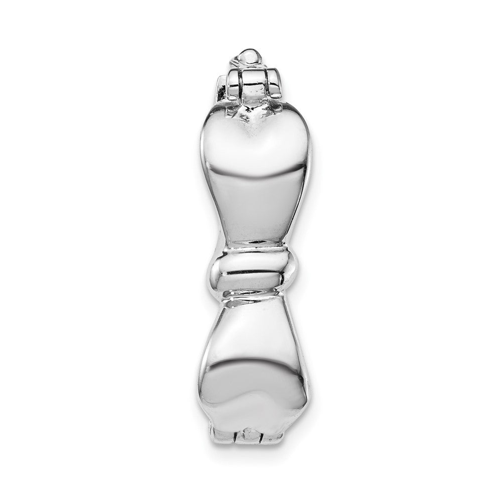 Sterling Silver Rhodium-plated Bow Shortener